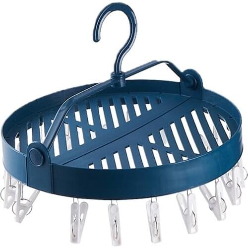 Hot Sale Clips Drying Rack Drip Hanger Multipurpose Foldable Round Drying Rack for Home Dorm
