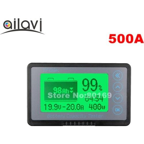 TF03K Large Screen 12-72V 500A Coulometer Professional Vehicle Battery Capacity Tester Voltage Current DC Display Counter
