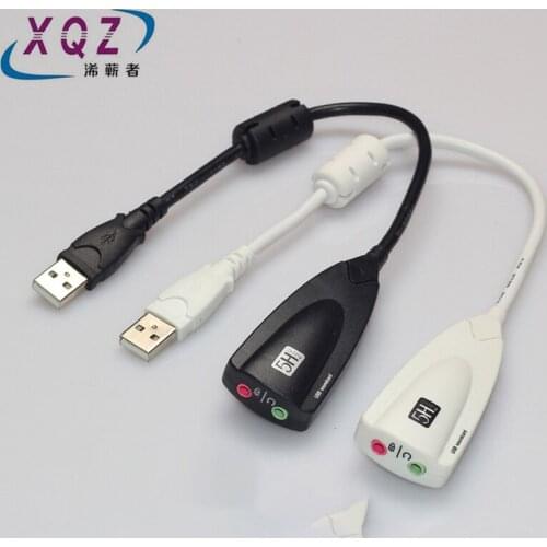 External USB Sound Card 7.1 Adapter 5HV2 USB to 3D CH Sound Antimagnetic Audio Headset Microphone 3.5mm USB sound card