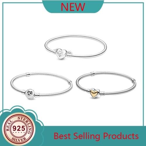 Original 925 Sterling Silver Pan Bracelet Mothers Day Love Bracelet Suitable For Women Beaded Diy Fashion Jewelry