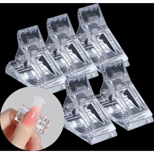1/5pcs Acrylic Nail Clip Extension Poly Nail Gel Quick Building Prolong Fingernail Clamps Assistant Manicure Mold Accesory NT972