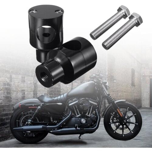 Pair 1 Straight Handlebar Risers Column for Harley Touring Grips