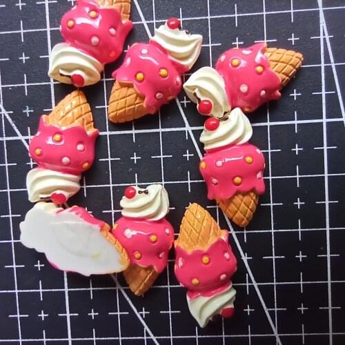 1pcs/lot resin flat back hot pink cheery Ice 22mm simulation of food Cabochon Scrapbook DIY phone decoration B408-11