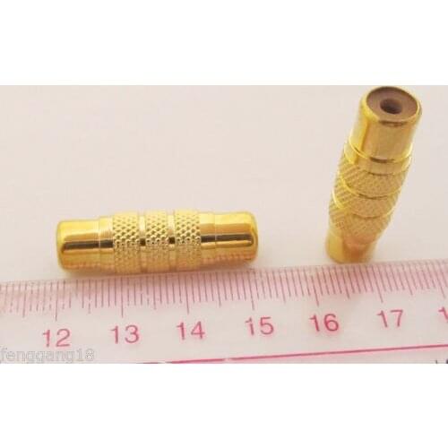 10pcs RCA Female to RCA Female Socket Audio AV Coupler Adapter Connector Gold Tone New