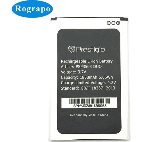 100% New 1800mAh PSP3505DUO Replacement Battery For Prestigio Wize D3 PSP3505 DUO PSP 3505 PSP3503 PSP3519 Batterij