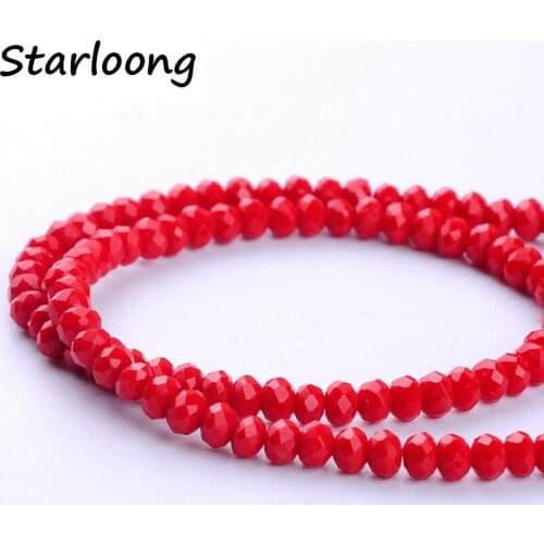 148pcs/string 3mm Porcelain Glass Crystal Rondelle Spacer Beads Faceted Glass Crystal Beads for DIY jewelry making