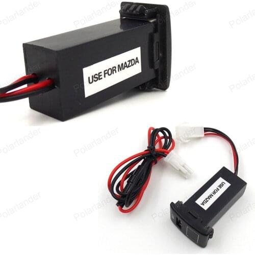 2.1 A output USB adapter cell phone charger 12v VoltMeter Car Charger Suitable For M/azda