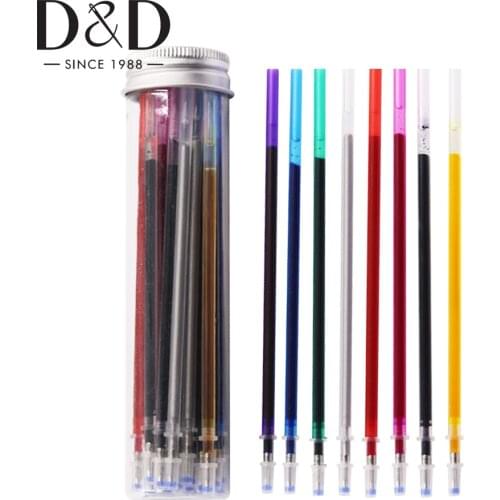 25/50pcs Disappearing Ink Fabric Marker Pen 8 Color Water Erasable Pens Refill for Quilting Sewing Dressmaking Cross Stitch Tool
