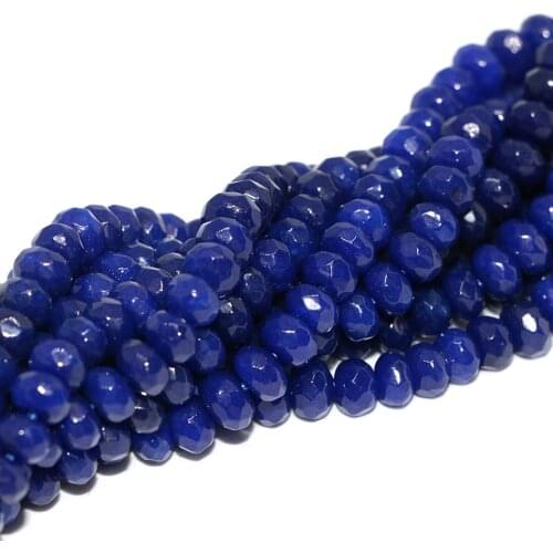 2x4 4x6 5x8mm lapis lazuli blue natural stone jades chalcedony faceted abacus loose beads diy woman jewelry finding 15inch GE316