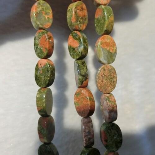56pcs Oval Shape Unakite Labradorite Charms Natural Stone Loose Beads Accessories Jewelry Making Earring Bracelet Necklace Free