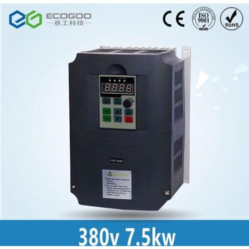 7.5KW 380VAC Inverter VFD Variable Frequency 3HP Input 3HP Output 17A 400Hz CNC Spindle motor speed control