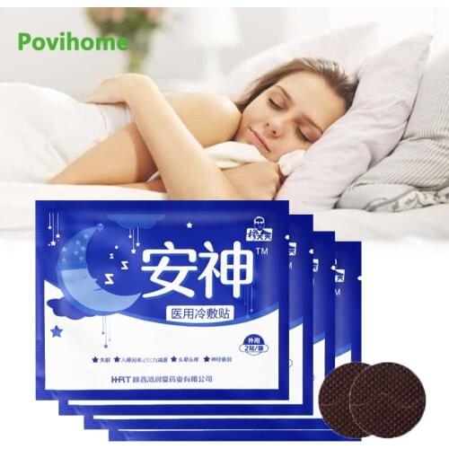 8pc/4bags Chinese Medical Sleep Stickers Relieve Headache Plaster Anxiety Essential Oil Improve Insomnia Relax Pain Relief Patch