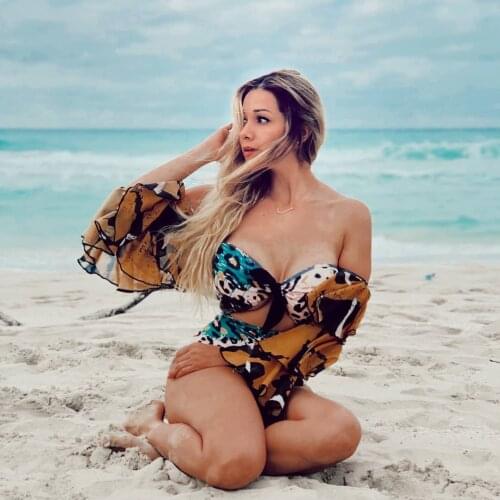 Ashgaily Red One-piece Swimwear