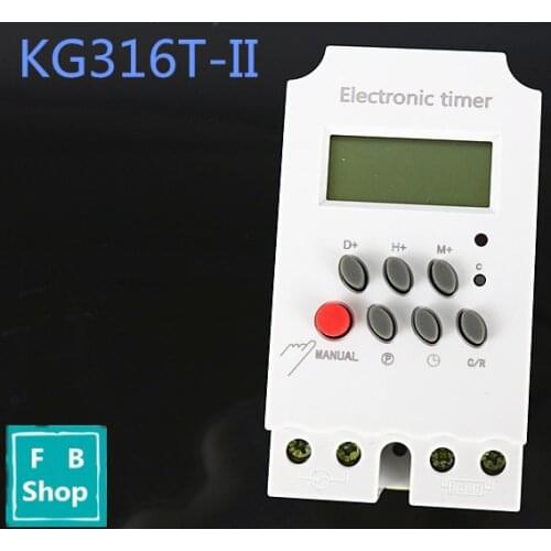 Digital LCD Programmable Electronic Timer Switch AC 220V 25A KG316T-II