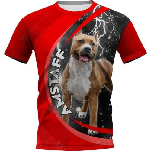 Amstaff 3D Printed t shirts women for men Summer Casual Tees Short Sleeve T-shirts Short Sleeve Drop Shipping