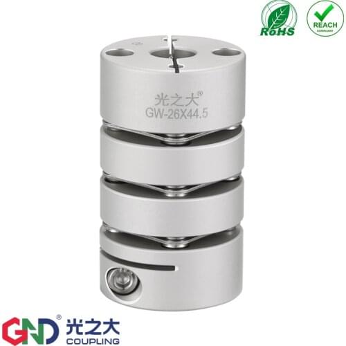 GW aluminum alloy three diaphragm clamp type series Shaft Couplings D34L58