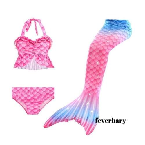 Girls Party Cosplay And Swimming Bathing Suit Princess Mermaid Costume Sparkle Tail Dress Swimmable Mermaid Tails Swimwear