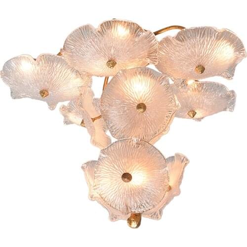 Hot Sale flower Decoration bedroom Lighting copper modern ceiling lamp