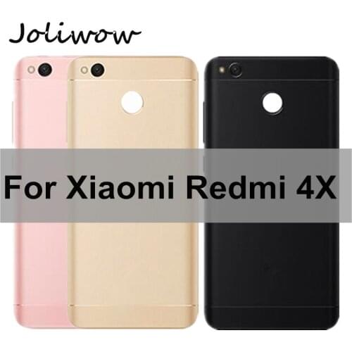 For Xiaomi Redmi 4X Battery Cover Metal Rear Door Housing Back Cover for Redmi 4X Battery Door + Camera Glass + Power Side Keys