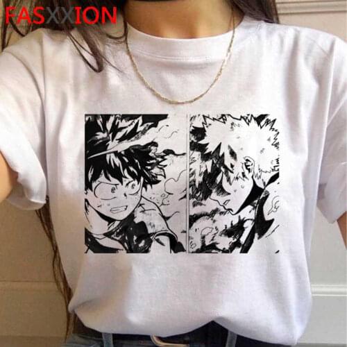 My Hero Academia Bakugou Boku No Hero Academia Todoroki clothes top tees men japanese casual clothes streetwear kawaii