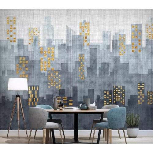 Custom 3D wallpaper murals Nordic modern minimalist urban architecture living room sofa background wall