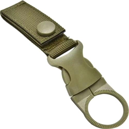 Nylon Outdoor Tactical Gear Military Molle Hanging Strap Webbing Buckle Clip Camp Water Bottle Holder Backpack Accessories