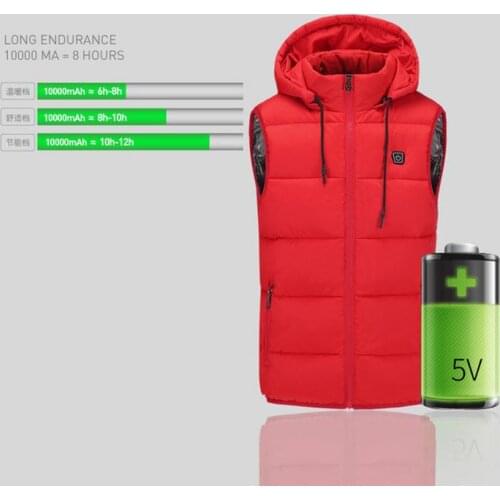 Upgrade Electric Heated Vest Lightweight USB Intelligent Rechargeable Heating Warm Waistcoat Sports Heating Jacket