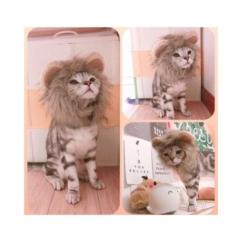 Pet Cat Lion Hair Wig Scarf for Dogs CatsFunny Cosplay Lion Mane Pet Lion Cat Costume Cats Halloween Christmas Party Supplies