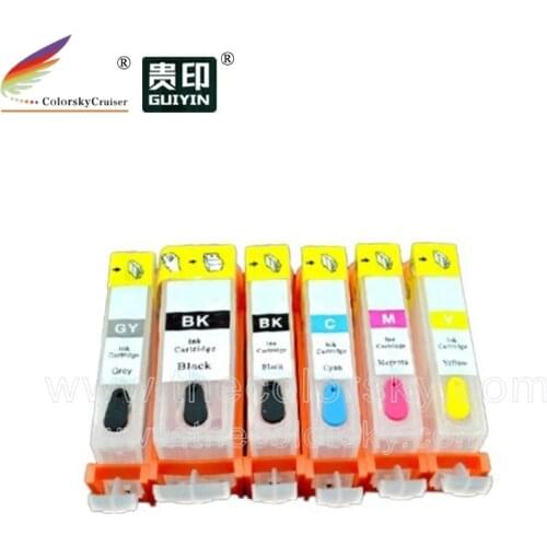 RCC425-6) refillable ink cartridge for Canon PGI425 CLI426 pgi-425 cli-426 pgi PG 425 PG425 PIXMA MG6140 MG8140 K/K/C/M/Y/GY