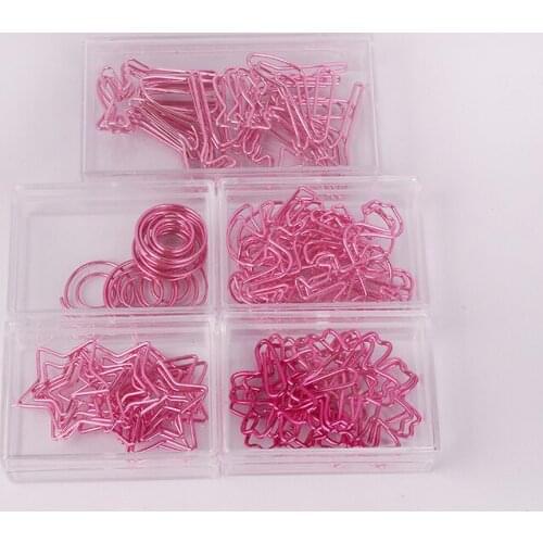 Pink Cartoon Love Large Size Bookmark Shool Stationary Office Clip Paperclips Metal Clip Metal Stationery Flamant Rose paperclip