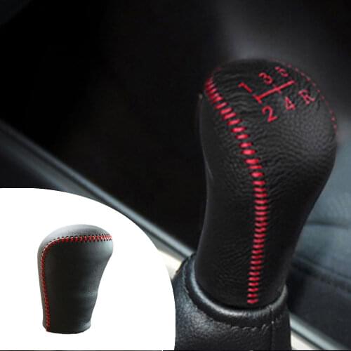 Muchkey Leather Gear Shift Knob Cover For HYUNDAI Sonata 2004 2005 2006 5 Speed Manual Shift Lever