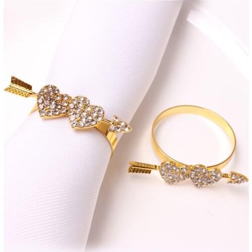 Napkin Flower Ring Rose Valentines Day Green Leaf Flower Napkin Buckle Folding Cloth Ring