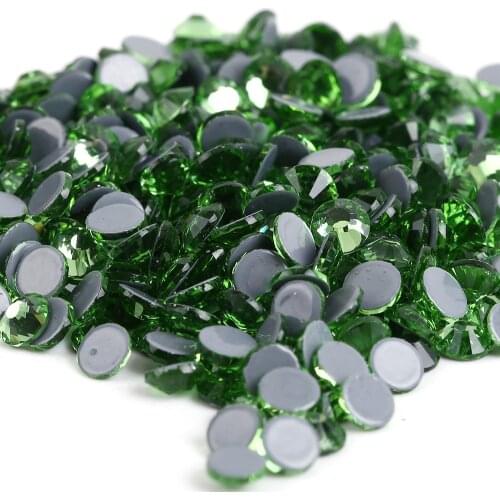 Ss6,ss10,ss16,ss20,ss30 Peridot Color DMC Iron On Rhinestones/Hot fix Crystal Rhinestones Strass Sewing & Fabric Garment stones