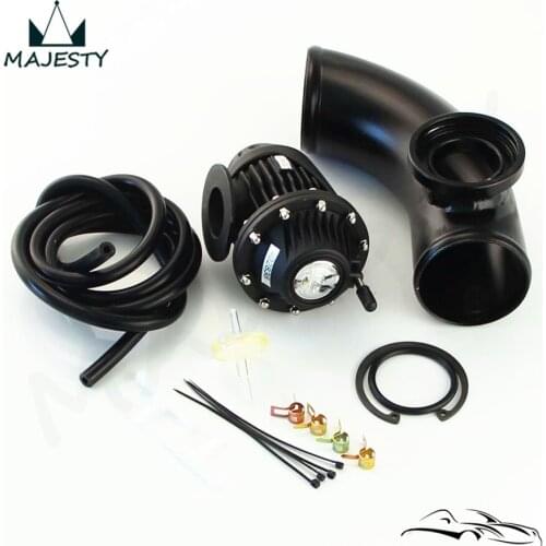 2.5" 63mm 90 Degree Flange Pipe + Adjustable SSQV SQV Blow Off Valve BOV 4 Kit