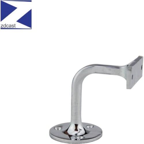 Solid Chrome Nickel Handrail Bracket Support Flat Handrail Stairs Accessories