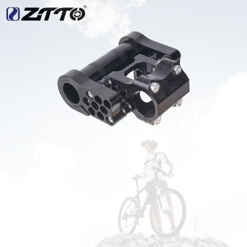 ZTTO 7075 Aluminum Alloy CNC Ultralight High-Strength Adjustable Folding Bike Double Stem fitting for Folding Bicycle 25.4mm