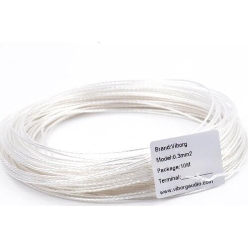 10M Hifi audio DIY OCC Copper silver plated 6N OCC Signal Cable 0.3mm square wire for Headphone line