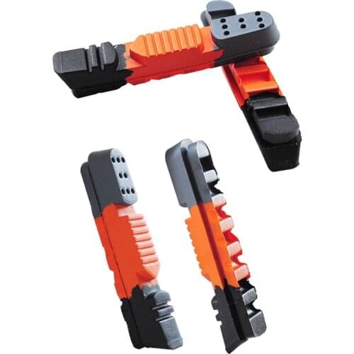 2 Pairs Bike Brake Pads Bike Caliper Braking Pads for Steel Wheel Set All Weather Use Road Bike