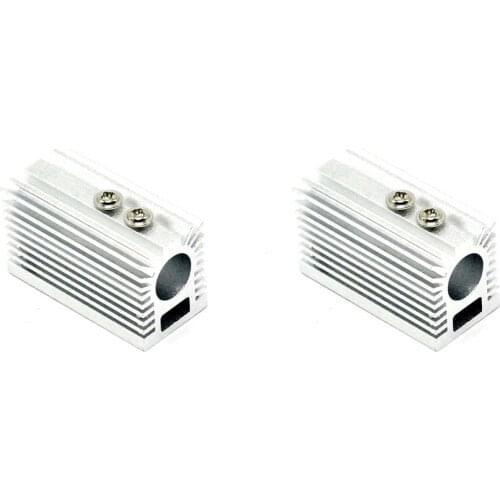 2pcs Silver Cooling Heat Sink Heatsink Holder for 12mm Blue/Green/Red/IR Laser Modules Bracket