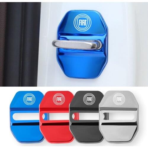 4Pcs Car Door Lock Rust Protection Cover Accessories For Fiat 500 Grande Punto Abarth Stilo Palio Bravo Doblo Auto Styling