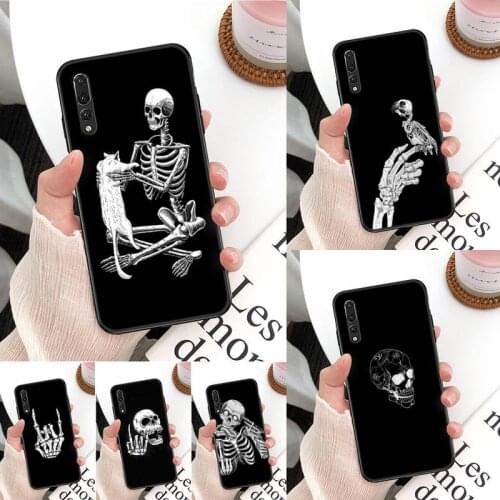 Yinuoda Skeleton Phone Case For Huawei Mate 30 Pro P20 P30 P40 pro lite Y7 Y6 2019 case for Honor 8X 8A 10 20lite 10i