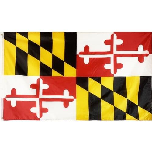 Flagnshow 90x150cm 3x5ft Maryland Flags and Banners USA State Maryland Banner Flag for Rooms Decoration