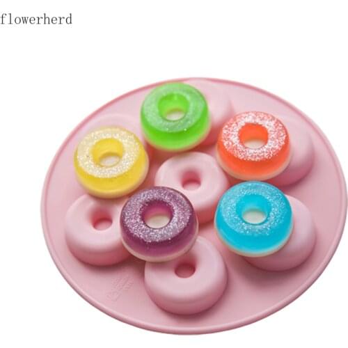 7-hole Donut Silicone Mold Baking Supplies DIY Handmade Soap Mold Resin Mold Fondant Cake Mold Chocolate Mold Cake Decoration