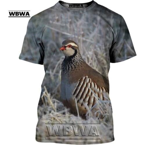 Partridge - 3D printed t-shirts for men and women, casual T-shirts, Harajuku, street clothes, direct delivery