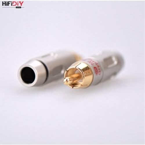HIFIDIY LIVE 2PCS/Set RCA Plug Audio signal input cable wire Gold Plated amplifier front stage DIY speaker Stereo Headset repair
