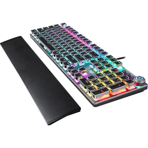 Steampunk Game Real Mechanical Keyboard Desktop Laptop Wired Keyboard External Hand Esports Peripherals 104 Round Key