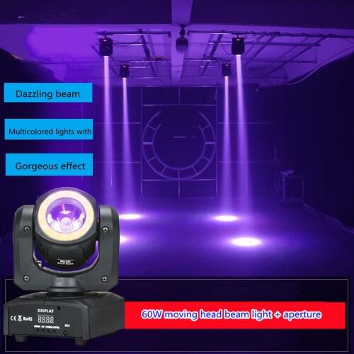 Lyre Beam mixing head 60W Dj light and RGBW4In1 LED Dmx control beam light with aperture for discotheque