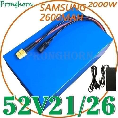 48V 25Ah Battery 52 Volt Lithium Battery 52V 2000W 1500W Ebike Battery 52V 10Ah 13Ah 15Ah 18Ah 20Ah 25Ah Electric Bike Battery