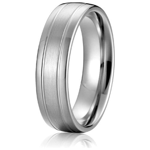 Best anniversary gift for husband custom 6mm never fade Europe western style men ring titanium wedding band