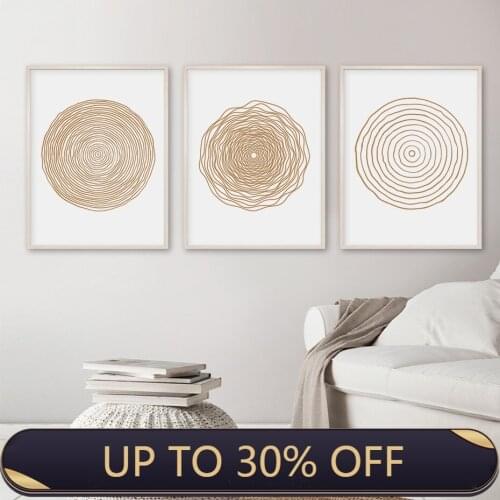 Minimalist Geometric Abstract Circle Canvas Painting Posters Prints Wall Art Picture for Living Room Home Decoration No Frame